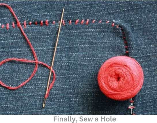 How to sew a hole by hand